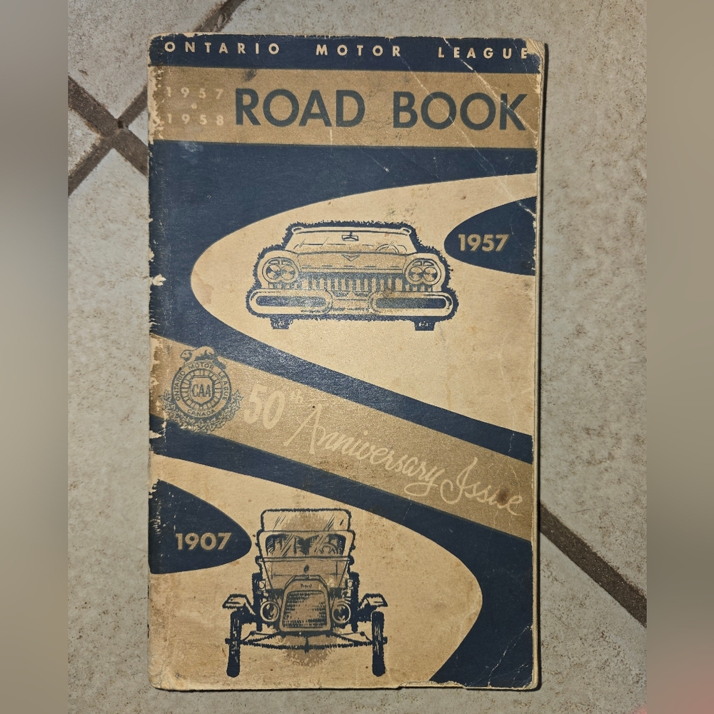 Ontario Motot League 1957 / 1958 Road Book 50th Anniversary 1907